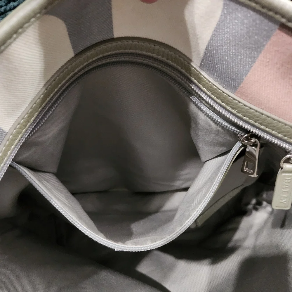 Sold Elsewhere- Bally Canvas Tote With Leather Trim - Picture 10 of 16